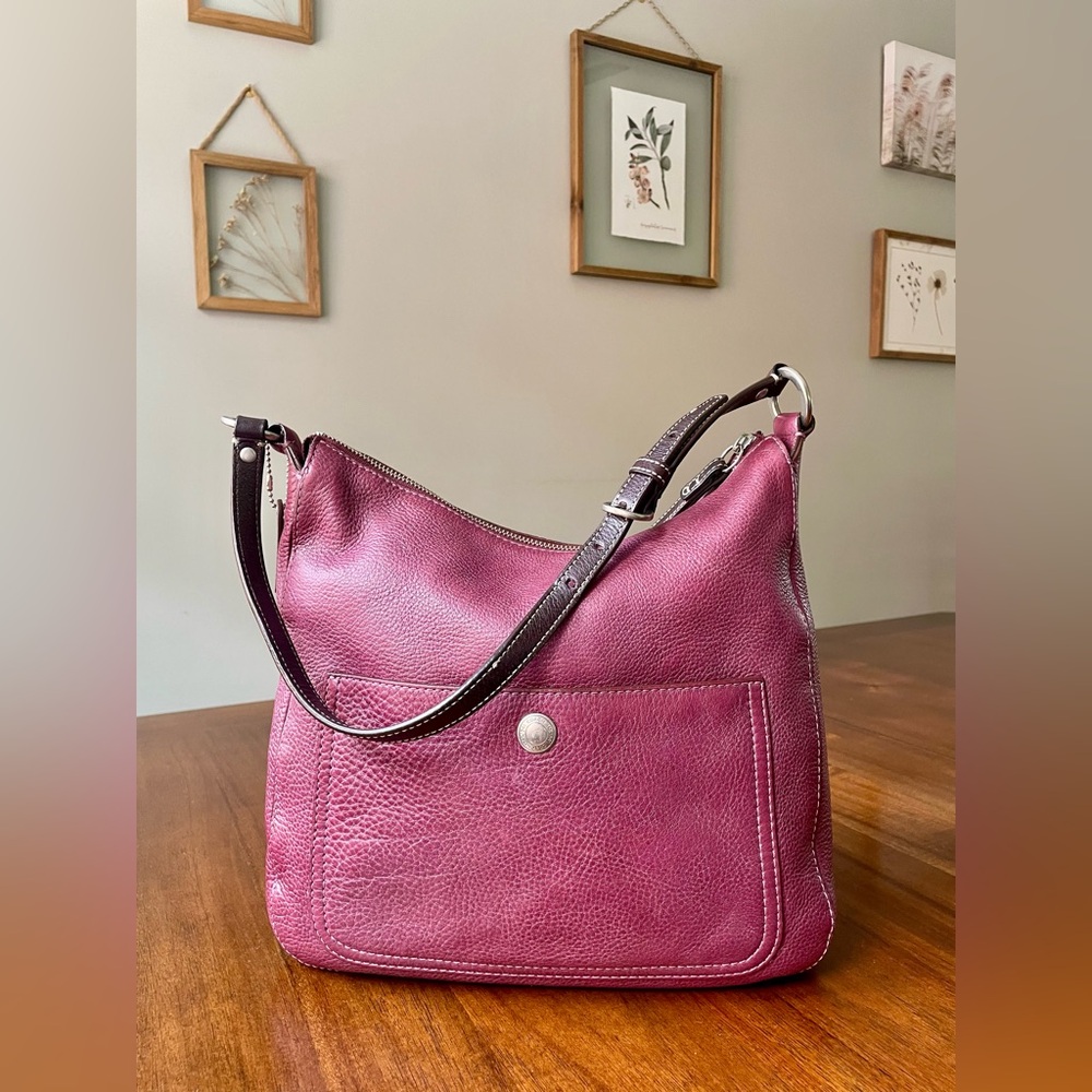 ‼️‼️SOLD‼️‼️Coach Y2K Chelsea Hobo Purple Silver - Picture 8 of 17
